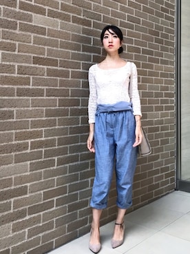 「PLAIN CLOTHING（プレーンクロージング）のアイテム（パンプス）」を使った、euro flat PRESS lisaさん（レディース・157cm）の秋コーディネート