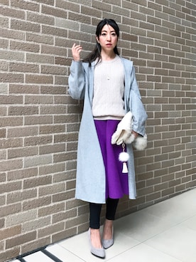 「新作」｜「アイテム（ダウンジャケット/コート）」を使った、euro flat PRESS lisaさん（レディース・157cm）の秋コーディネート