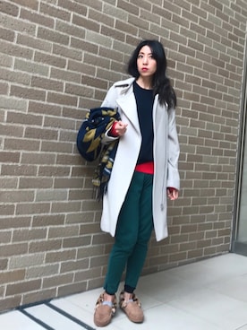 「JENEVIEVE（ジュヌヴィエーヴ）のアイテム」を使った、euro flat PRESS lisaさん（レディース・157cm）の冬コーディネート