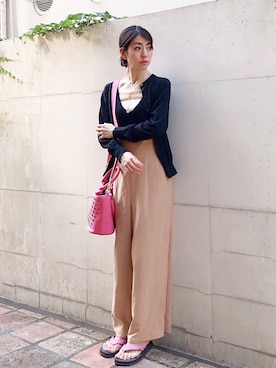 「sanuk（サヌーク）のアイテム（サンダル）」を使った、euro flat PRESS lisaさん（レディース・157cm）の夏コーディネート