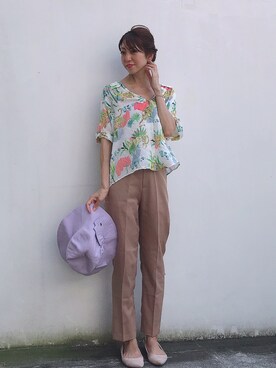 euro flat PRESS lisaさん（レディース・157cm）の夏コーディネート