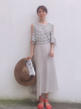 euro flat PRESS lisaさん（レディース・157cm）の夏コーディネート