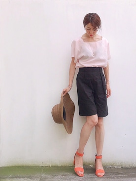 euro flat PRESS lisaさん（レディース・157cm）の夏コーディネート