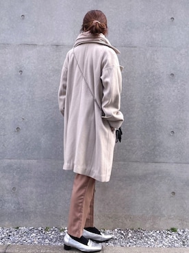 「パールアクセ」｜「アイテム（その他アウター）」を使った、euro flat PRESS lisaさん（レディース・157cm）の冬コーディネート