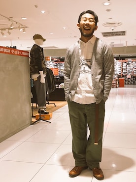 「grn（ジーアールエヌ）のアイテム」を使った、itayaさん（メンズ・165cm）の冬コーディネート