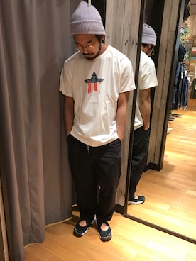 「アイテム（Tシャツ/カットソー、その他）」を使った、itayaさん（メンズ・165cm）の春コーディネート