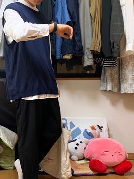 「ROOTOTE（ルートート）のアイテム」を使った、戯風さん（メンズ・164cm）の秋コーディネート
