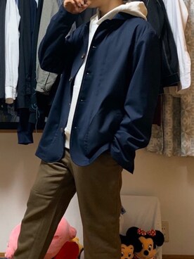 「COMME　CA COMMUNE（コムサコミューン）のアイテム（ブルゾン）」を使った、戯風さん（メンズ・164cm）の冬コーディネート