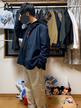 「COMME　CA COMMUNE（コムサコミューン）のアイテム（ブルゾン）」を使った、戯風さん（メンズ・164cm）の冬コーディネート