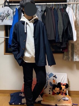 「COMME　CA COMMUNE（コムサコミューン）のアイテム（ブルゾン）」を使った、戯風さん（メンズ・164cm）の春コーディネート