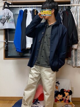 「COMME　CA COMMUNE（コムサコミューン）のアイテム（ブルゾン）」を使った、戯風さん（メンズ・164cm）の春コーディネート