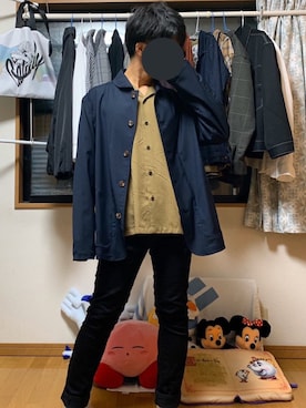 「COMME　CA COMMUNE（コムサコミューン）のアイテム（ブルゾン）」を使った、戯風さん（メンズ・164cm）の春コーディネート