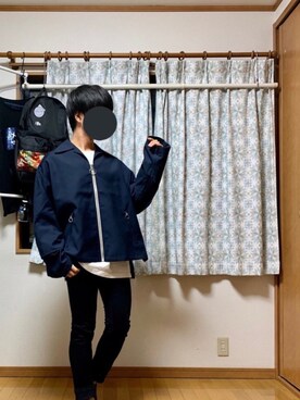 「GU（ジーユー）の（GU）スキニーフィットジーンズ（MEN ⁄ ジーンズ）」を使った、戯風さん（メンズ・164cm）の春コーディネート