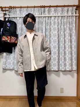 「Steven Alan（スティーブンアラン）のアイテム（カバーオール）」を使った、戯風さん（メンズ・164cm）の秋コーディネート