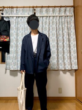 「FREAK'S STORE（フリークスストア）のアイテム（テーラードジャケット）」を使った、戯風さん（メンズ・164cm）の秋コーディネート