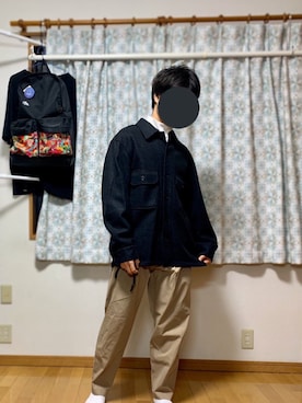 「417 EDIFICE（フォーワンセブンエディフィス）のアイテム（その他パンツ）」を使った、戯風さん（メンズ・164cm）の冬コーディネート