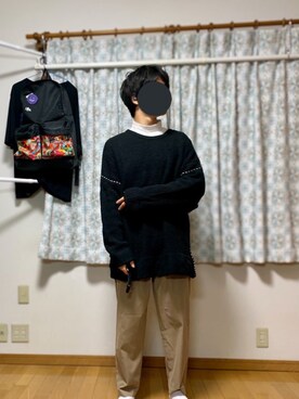 「417 EDIFICE（フォーワンセブンエディフィス）のアイテム（その他パンツ）」を使った、戯風さん（メンズ・164cm）の冬コーディネート