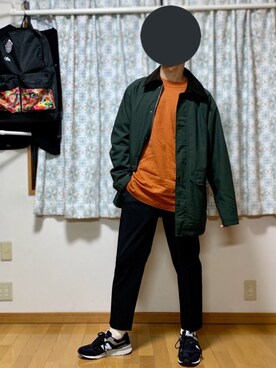 「DOOPZ（ドープス）のアイテム（スラックス）」を使った、戯風さん（メンズ・164cm）の冬コーディネート