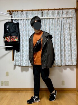 「DOOPZ（ドープス）のアイテム（スラックス）」を使った、戯風さん（メンズ・164cm）の冬コーディネート
