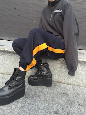 「厚底」｜yuiさん（レディース・167cm）の冬コーディネート