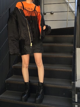 「厚底」｜yuiさん（レディース・167cm）の冬コーディネート