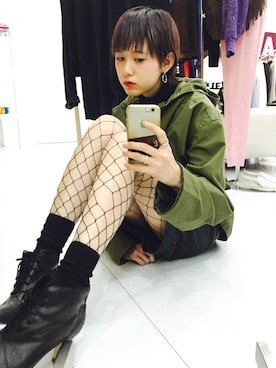 「レザー」｜「アイテム（ブーティ）」を使った、yuiさん（レディース・167cm）の冬コーディネート