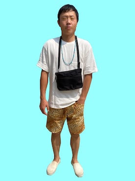 「アイテム（スリッポン）」を使った、i_love_hotdogさん（メンズ・173cm・20代）の夏コーディネート