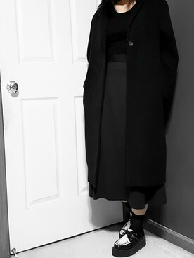 「モノトーンスタイル」｜「アイテム（その他アウター）」を使った、Rinaさん（レディース・160cm）の春コーディネート