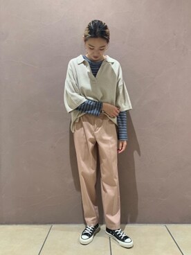 齋藤 優奈さん（レディース・157cm）の春コーディネート