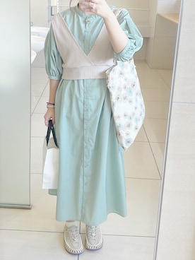 「ショッピング」｜「アイテム（ワンピース/ドレス）」を使った、ゆんさん（レディース・156cm）の夏コーディネート