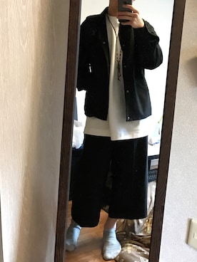 「定番」｜「アイテム（ブルゾン）」を使った、Luiさん（メンズ・163cm）の春コーディネート