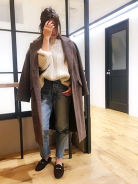「N.（N. Natural Beauty Basic）（エヌエヌナチュラルビューティーベーシック）のアイテム（チェスターコート）」を使った、meeeeeさん（レディース・160cm）の冬コーディネート