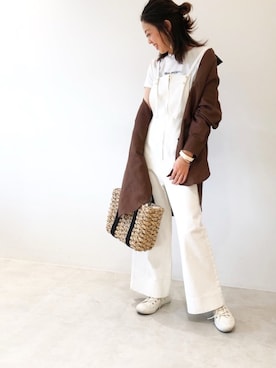 「N.（N. Natural Beauty Basic）（エヌエヌナチュラルビューティーベーシック）のアイテム（オールインワン・サロペット）」を使った、meeeeeさん（レディース・160cm）の春コーディネート