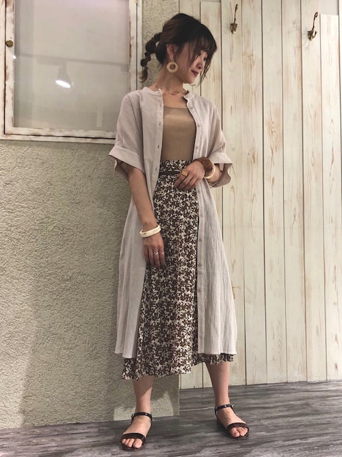Meaningさんのシャツワンピースを使ったコーディネート Zozotown