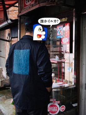 「KUON（クオン）のアイテム」を使った、irukakunさん（メンズ・174cm）の冬コーディネート