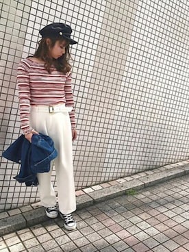 「UNRELISH（アンレリッシュ）のアイテム（デニムジャケット）」を使った、UNRELISH　OFFICIALさん（レディース・153cm）の春コーディネート