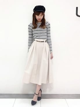 「UNRELISH（アンレリッシュ）のアイテム（スカート）」を使った、UNRELISH　OFFICIALさん（レディース・164cm）の春コーディネート