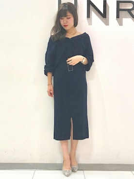 「ベルト付き」｜UNRELISH　OFFICIALさん（レディース・156cm）の秋コーディネート