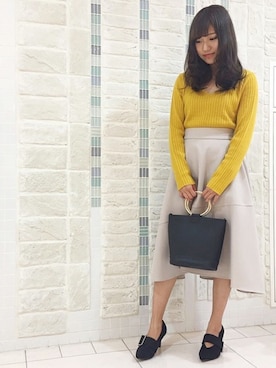 「UNRELISH（アンレリッシュ）のアイテム（スカート）」を使った、UNRELISH　OFFICIALさん（レディース・153cm）の秋コーディネート