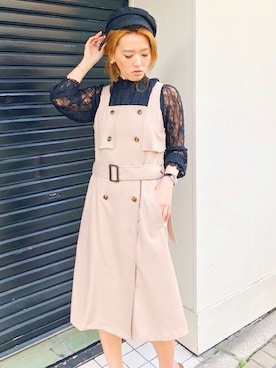 「UNRELISH（アンレリッシュ）のアイテム」を使った、UNRELISH　OFFICIALさん（レディース・155cm）の冬コーディネート