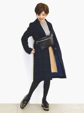 「UNRELISH」｜「アイテム（ジャケット/アウター）」を使った、UNRELISH　OFFICIALさん（レディース・158cm）の秋コーディネート