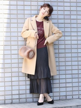 「UNRELISH」｜「アイテム（ジャケット/アウター）」を使った、UNRELISH　OFFICIALさん（レディース・158cm）の秋コーディネート