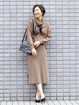 「UNRELISH」｜「アイテム（財布/小物）」を使った、UNRELISH　OFFICIALさん（レディース・166cm）の冬コーディネート