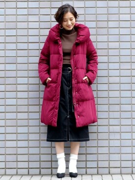 「UNRELISH」｜「アイテム（ジャケット/アウター）」を使った、UNRELISH　OFFICIALさん（レディース・166cm）の冬コーディネート