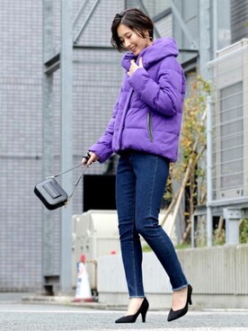 「UNRELISH」｜「アイテム（ジャケット/アウター）」を使った、UNRELISH　OFFICIALさん（レディース・166cm）の冬コーディネート