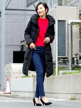 「UNRELISH」｜「アイテム（ジャケット/アウター）」を使った、UNRELISH　OFFICIALさん（レディース・166cm）の冬コーディネート