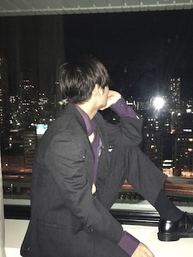 「Yves Saint Laurent（イヴサンローラン）のアイテム（テーラードジャケット）」を使った、ikuokuotiak さん（メンズ・170cm）の秋コーディネート