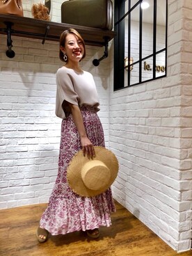 ルクールブラン横浜ジョイナス店スタッフさん（レディース・152cm）の春コーディネート