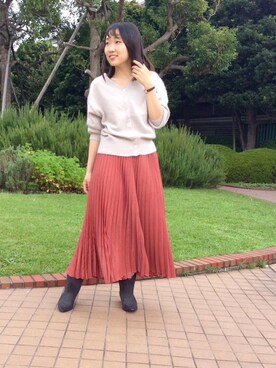 ルクールブラン横浜ジョイナス店スタッフさん(レディース・156cm)の秋コーディネート