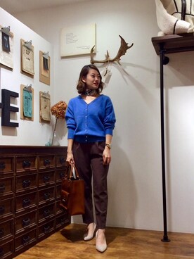 ルクールブラン横浜ジョイナス店スタッフさん(レディース・152cm)の秋コーディネート